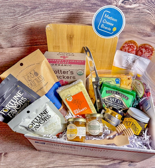 Wisconsin Cheese Board Gift Box - Local Madison Delivery Only Before Christmas