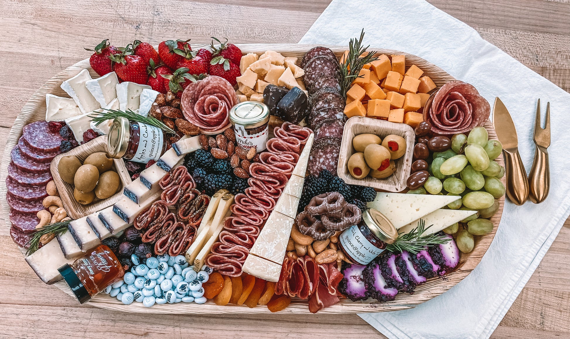 Large handle Cheese and Charcuterie Board